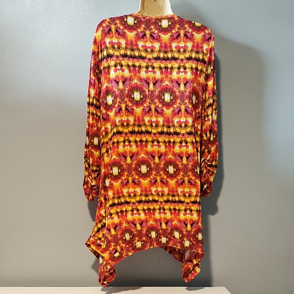 Grace Elements Vibrant Multicolor V-Neck Tunic - image 14